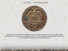 Educational interface that teaches on the Aztec pyramids