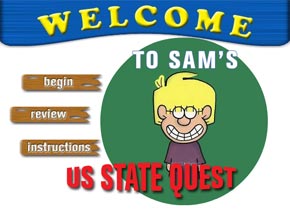 Educational game for learning the US states